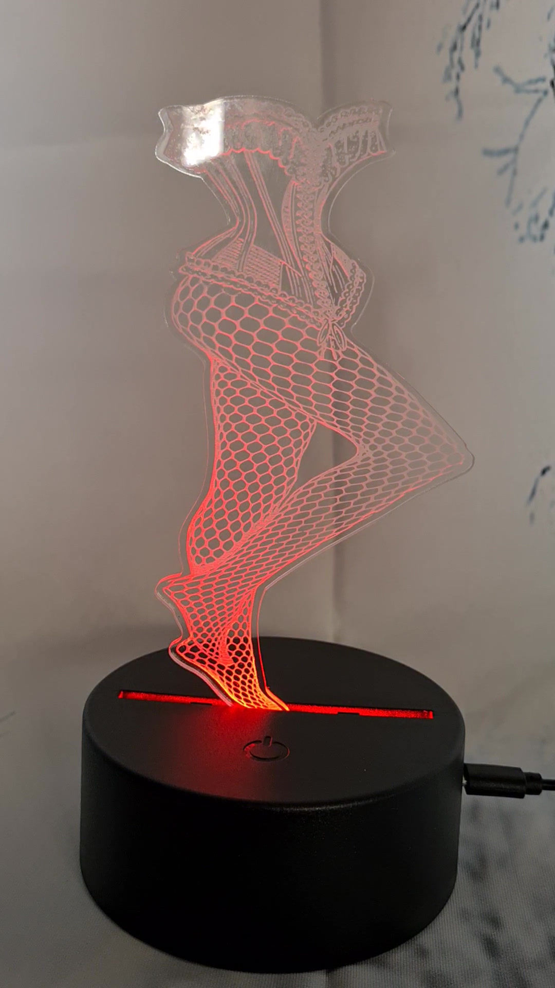 Sexy legs light up cake topper night light, 8" by 5" wide