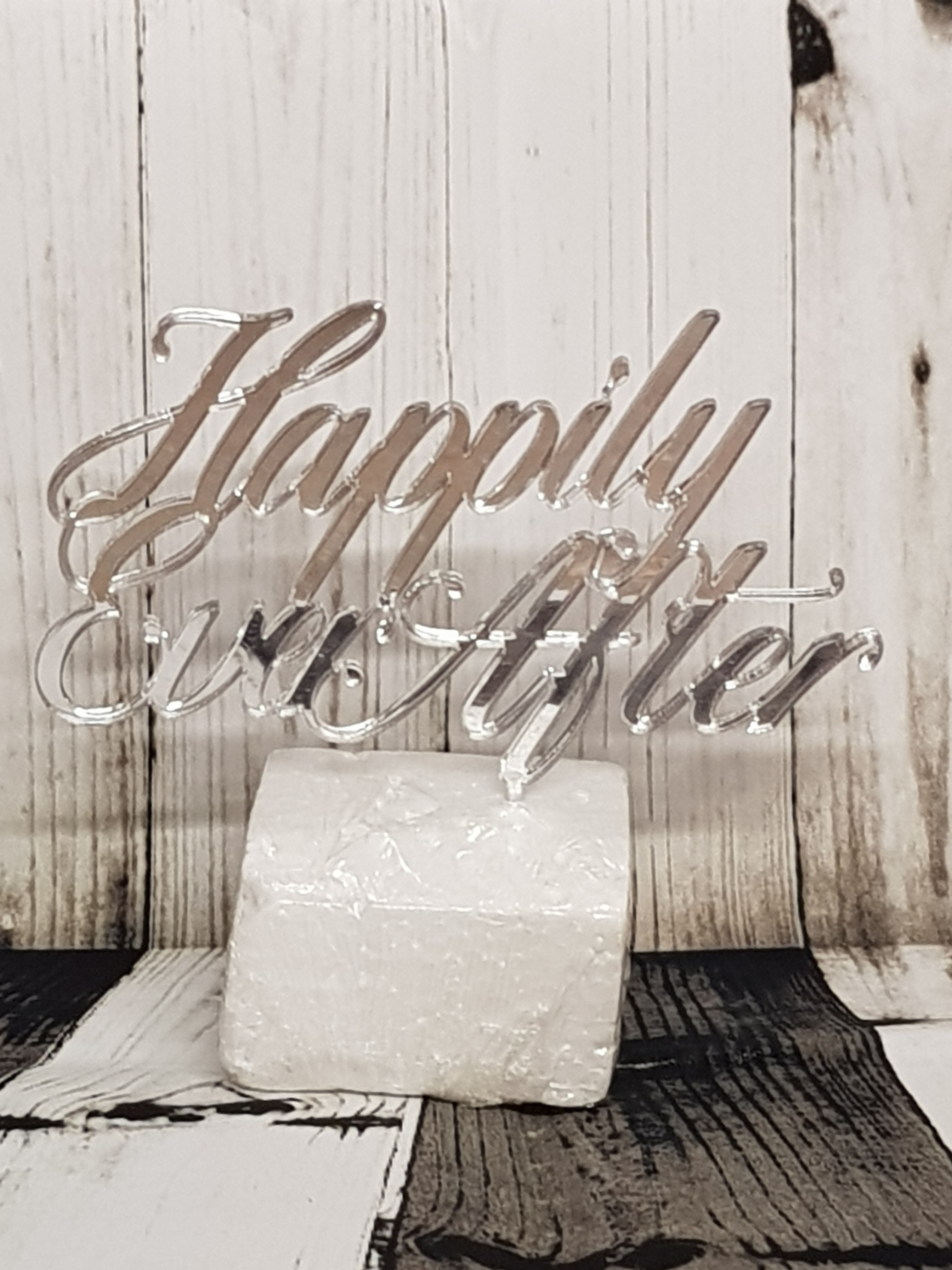 Happily ever after cake wedding cupcake topper