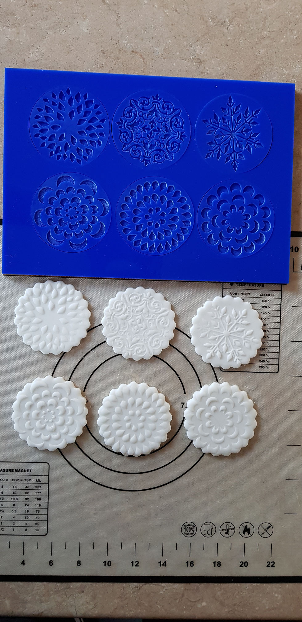 Thumbnail: Half A4 size board of flowery stamps