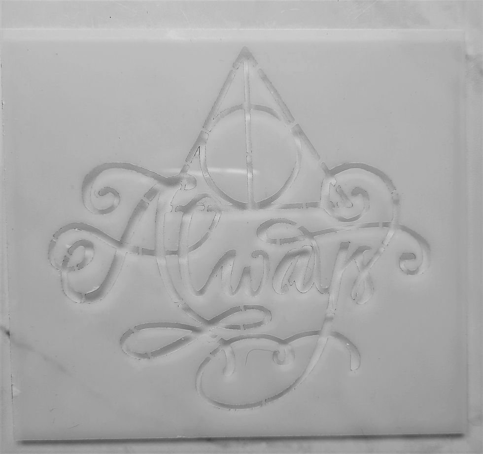 Thumbnail: Always 2 harry potter sign stencil for cakes and cupcakes