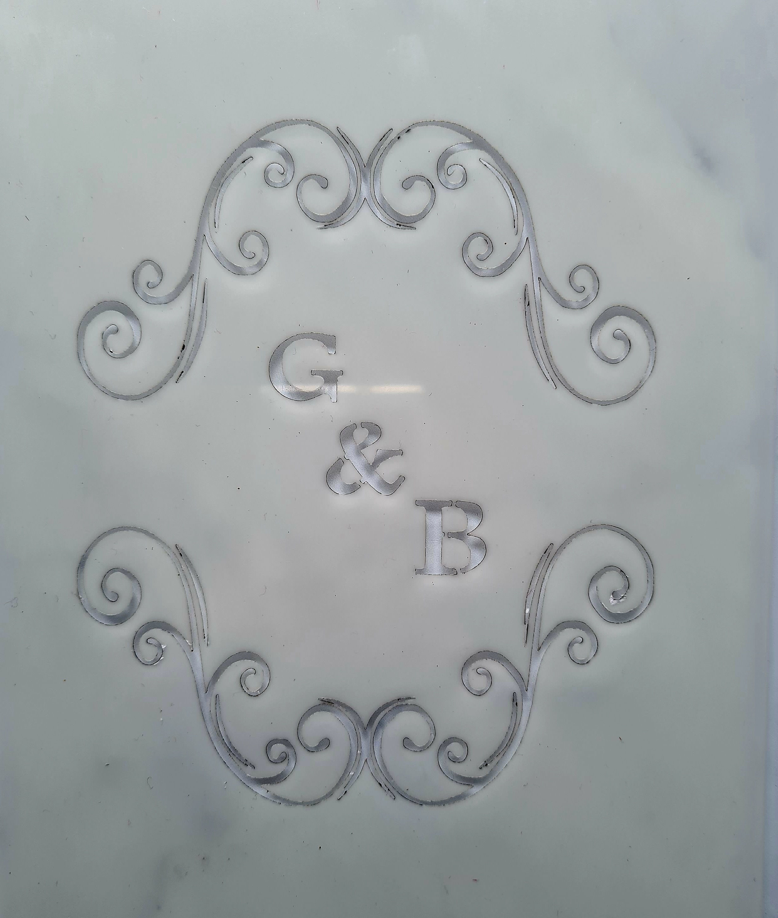 Own letters inside a monogram stencil f stencil for cakes