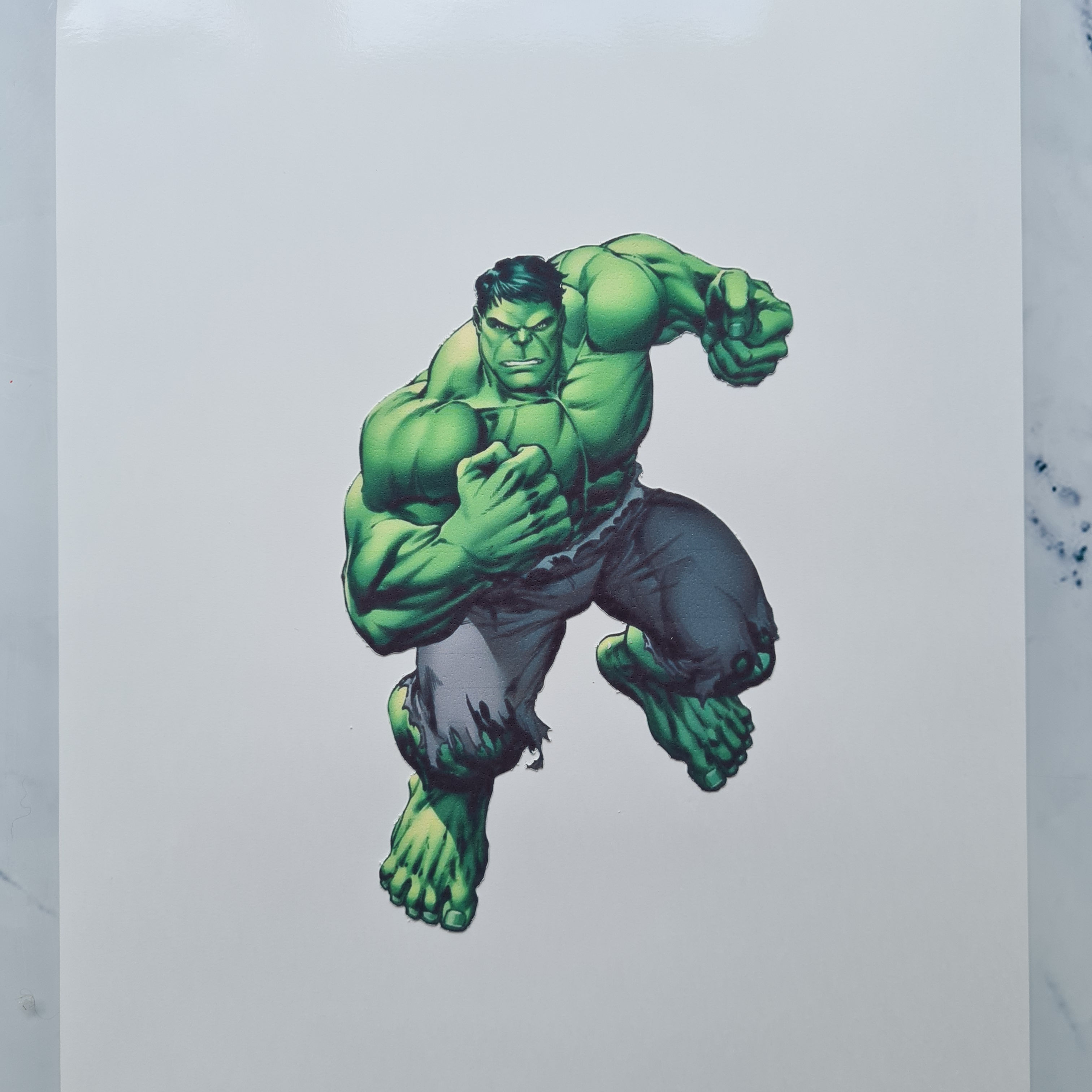 The hulk cake or cupcake toppers icing or wafer