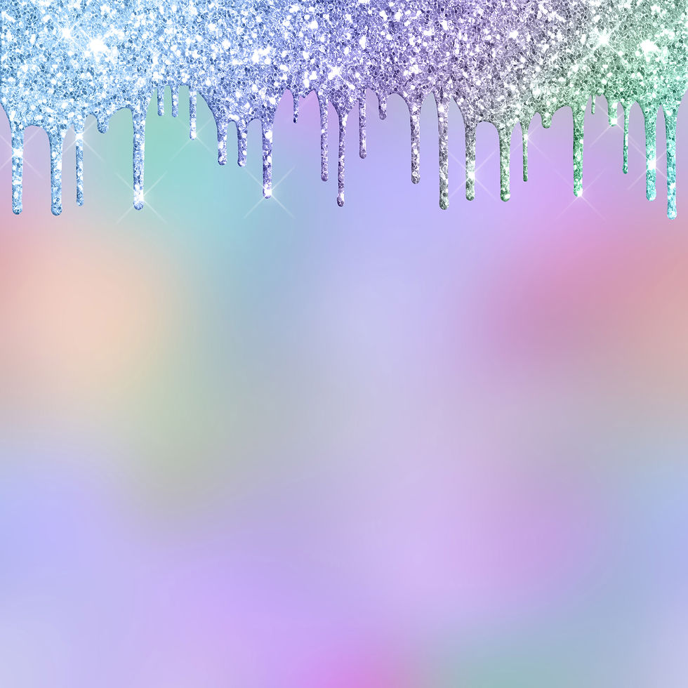 Thumbnail: Rainbow Ombre Glitter cupcake toppers edible icing or wafer