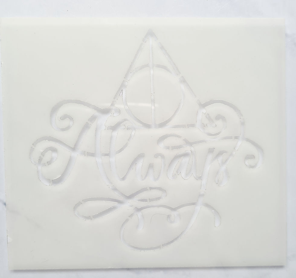Thumbnail: Always 2 harry potter sign stencil for cakes and cupcakes