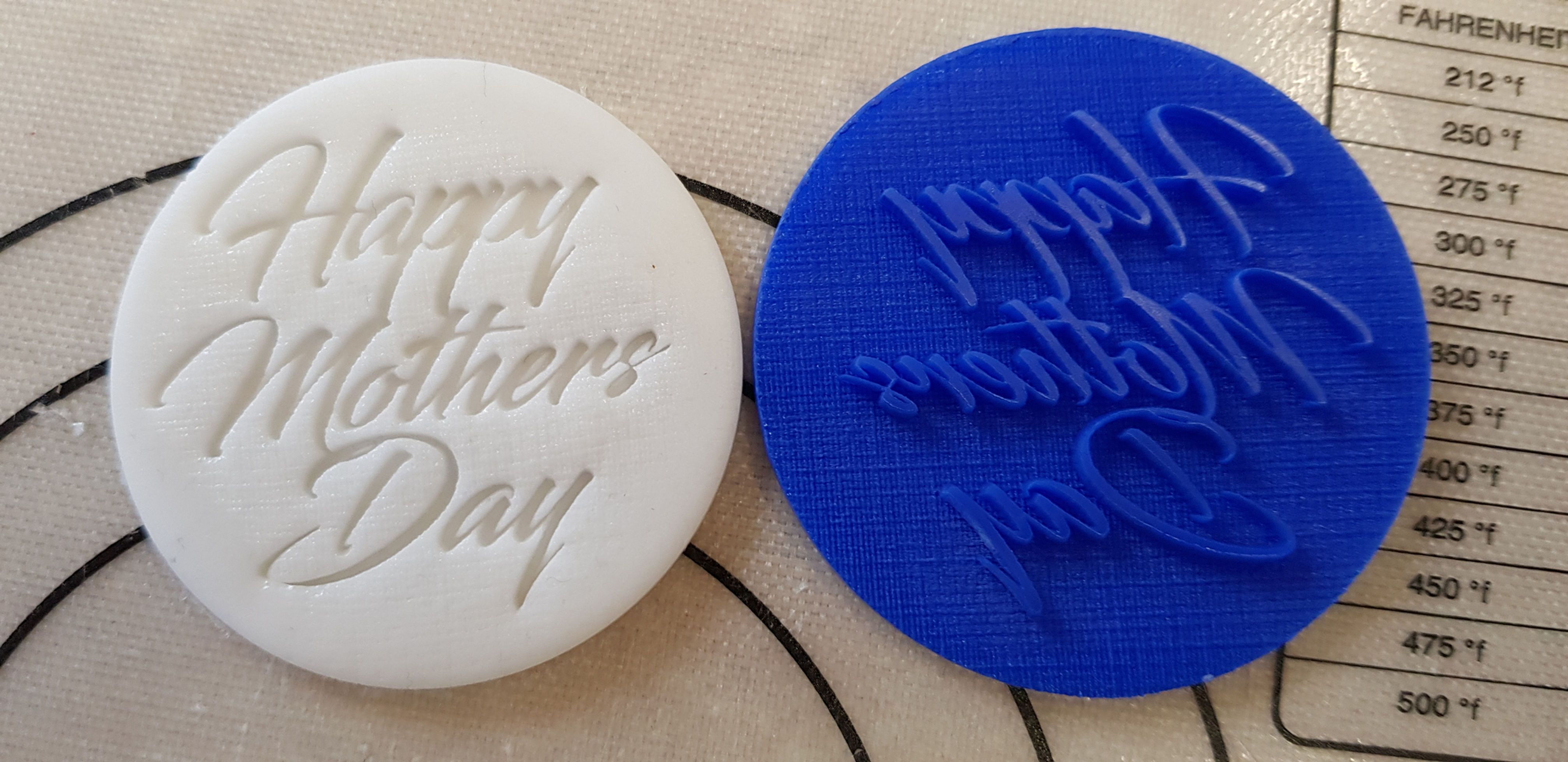 Happy mothers day fancy inboss out outboss stamp