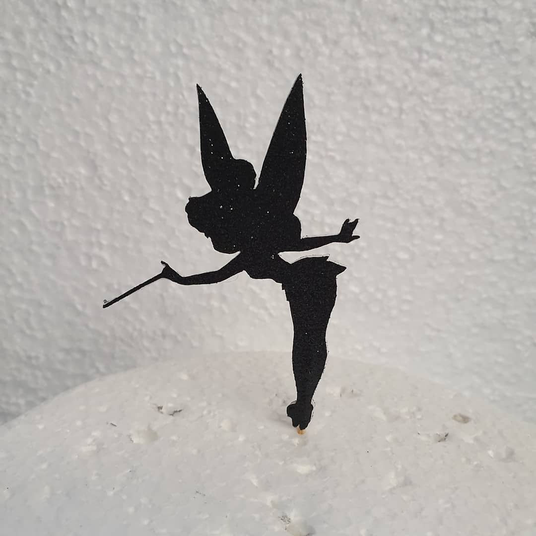 Tinkerbell topper Card topper for cakes and cupcakes