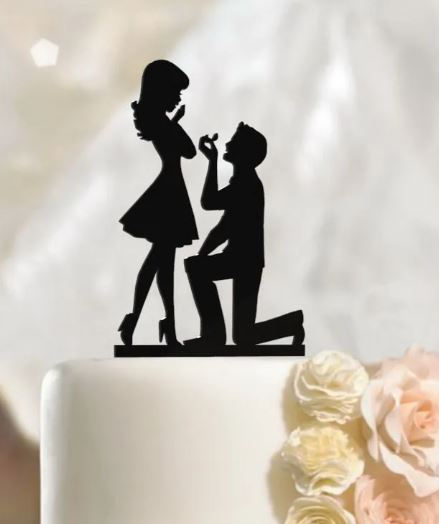 The proposal acrylic cake topper