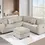 Thumbnail: Dark Gray 4-Piece Sectional Set W/ Ottoman