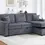Thumbnail: Gray Convertible Sectional