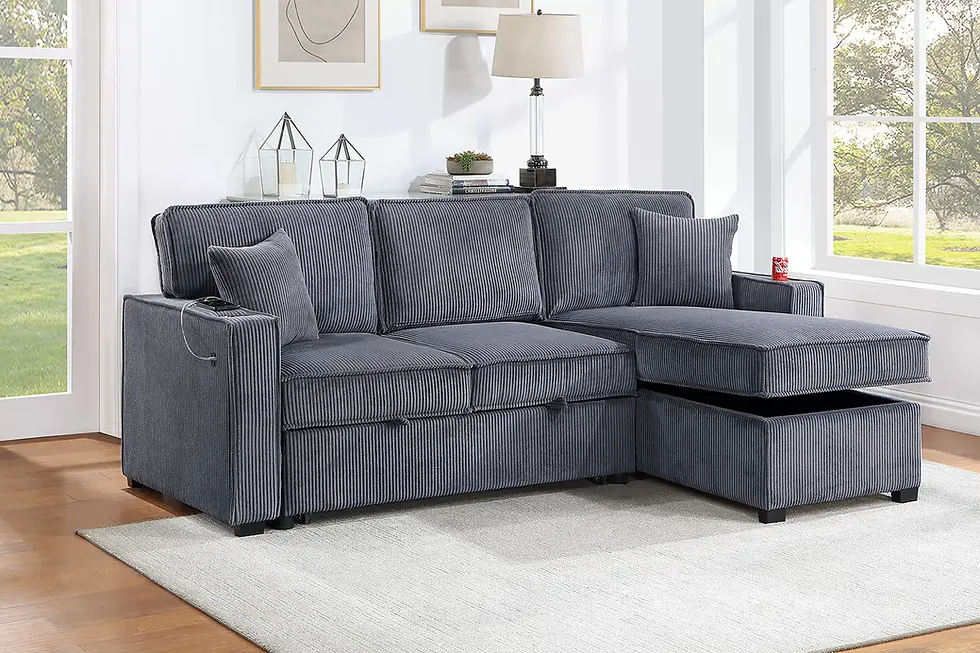 Gray Convertible Sectional
