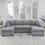 Thumbnail: Black Double Chaise Sofa
