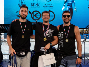 AIDA Adriatic Depth Trophy dodjela nagrada, otok Krk