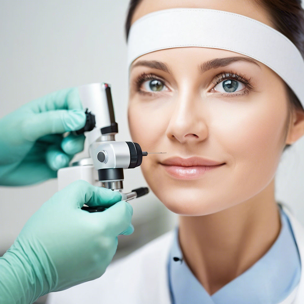 An image of an ophthalmology consultation. A real, natural, and very beautiful image. Use