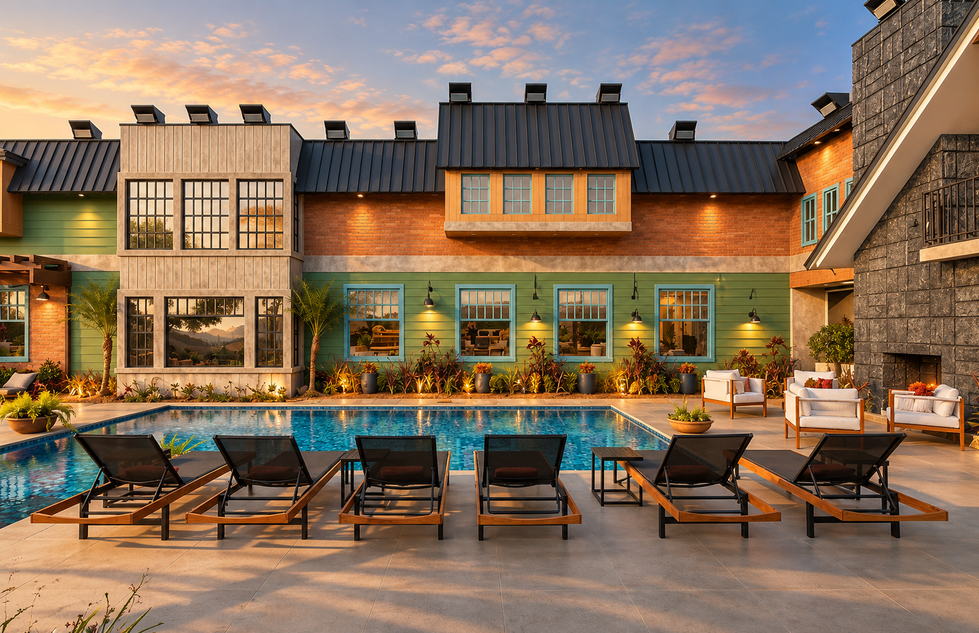 Casa Moderna com Piscina ao Pôr do Sol