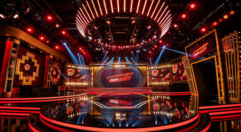 Estúdio de Game Show em Chamas