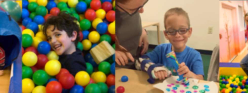 pediatric occupational therapy Boston Ability Center ball pit tunnel fine motor CIMT