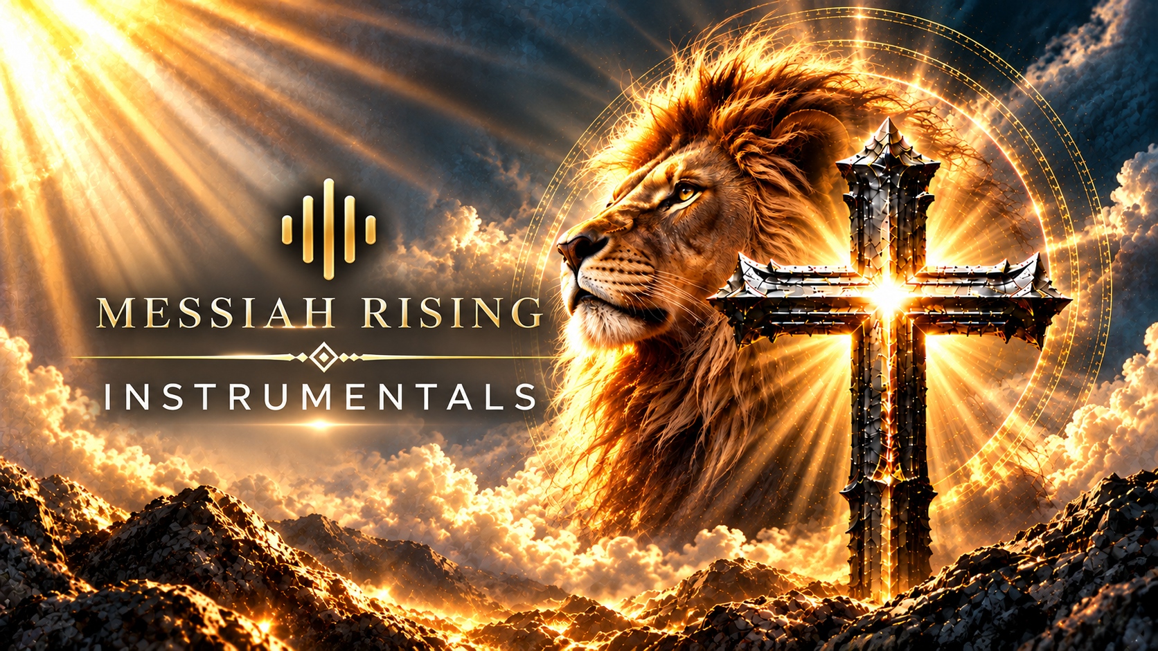 Messiah Rising Instrumentals official lion and cross collection artwork