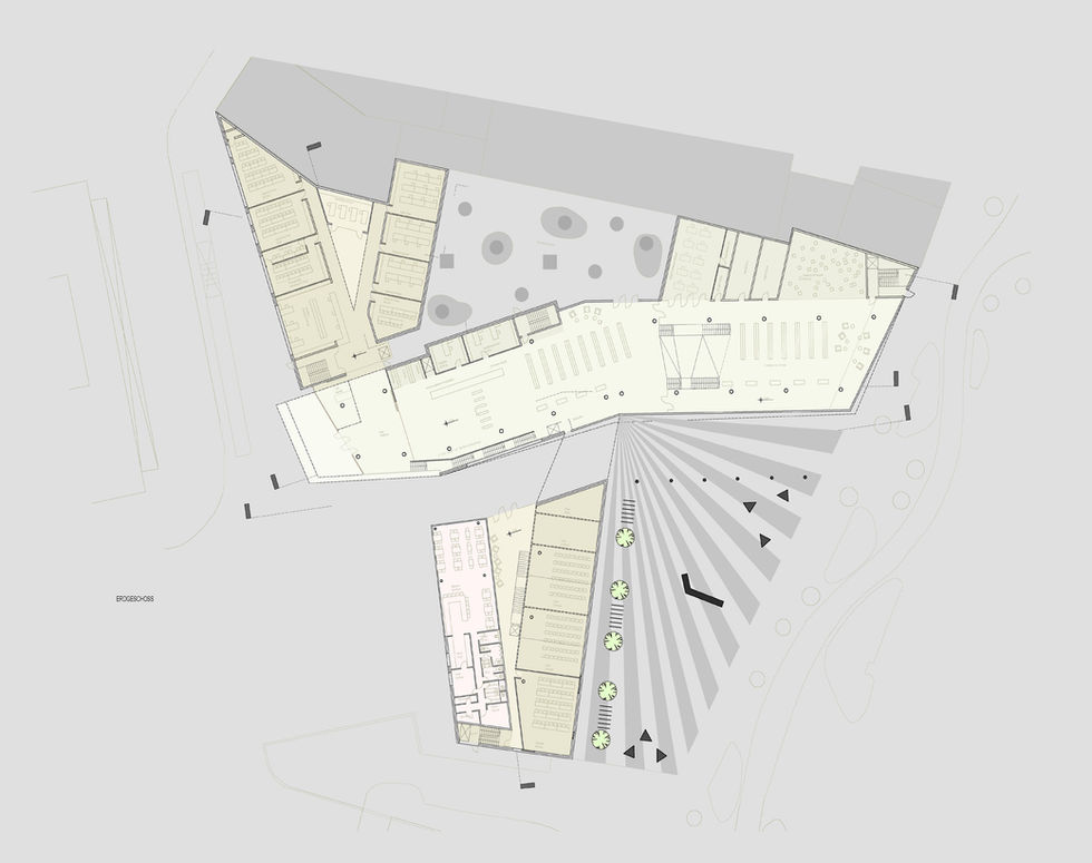 Architektur – Städtebau – Wettbewerb - Bibliothek  -Schulbau – Mixed Use  - Co Working – Restaurant  - Planung – Projektentwicklung - Quartier - Grundriss