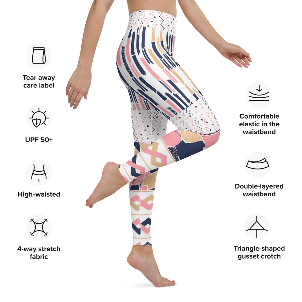 Thumbnail: Rose_Gold_Navy Yoga Leggings