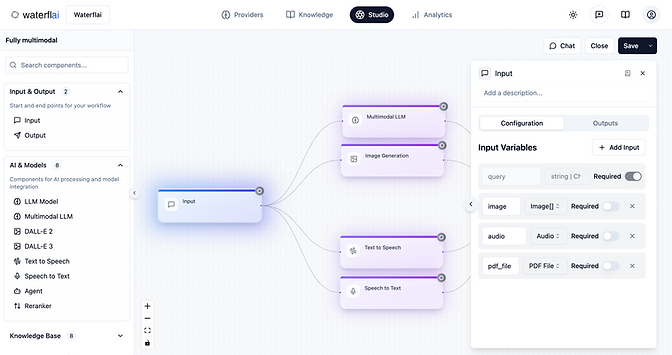 Waterflai flow builder interface