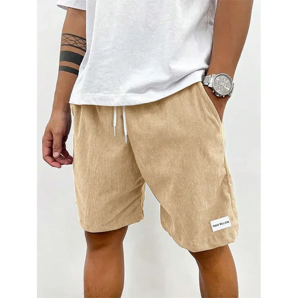 Summer Men Corduroy Sweatpants Casual Shorts Men's Beach Shorts Basketball Short