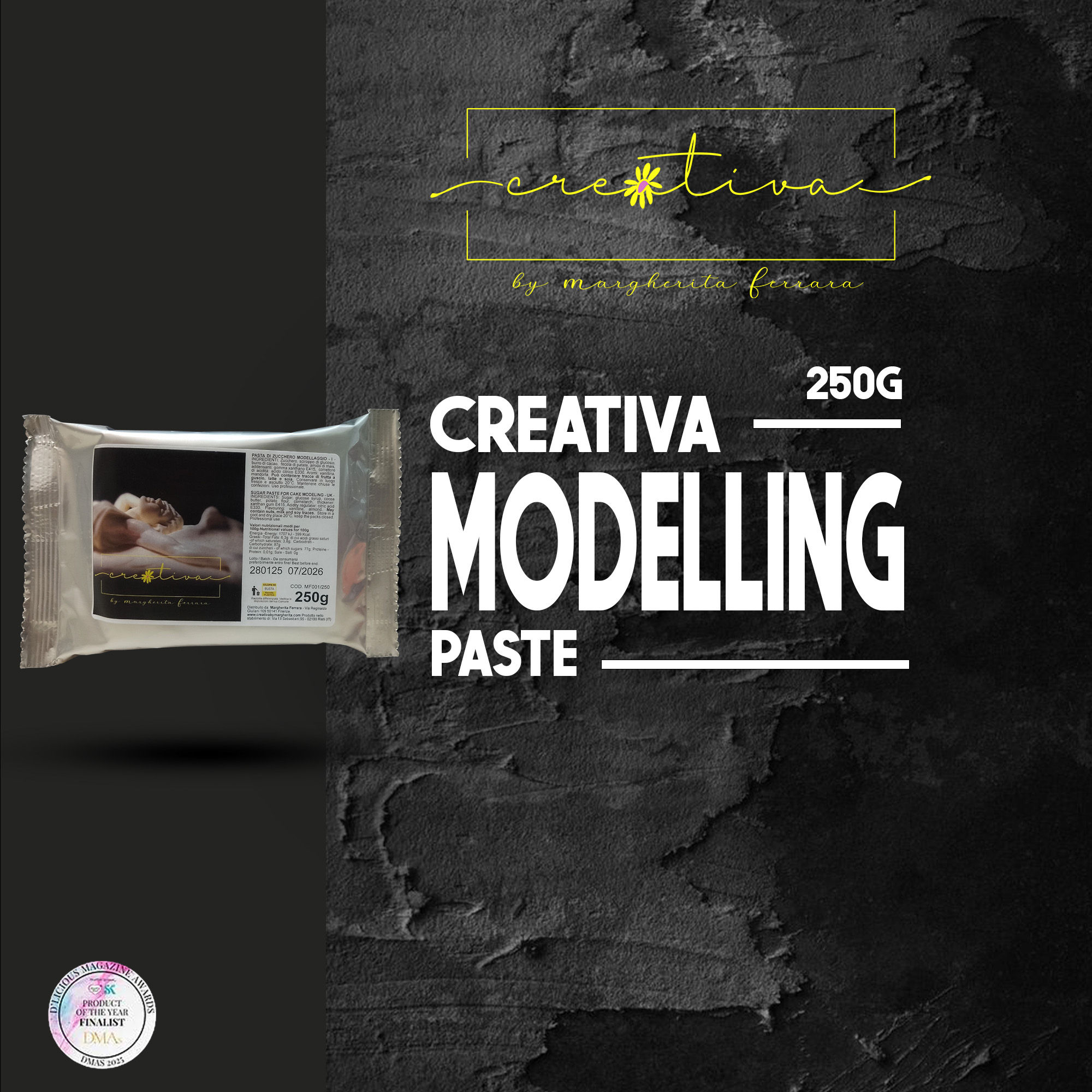 PASTA DI ZUCCHERO DA MODELLAGGIO CON BURRO DI CACAO  250gr.