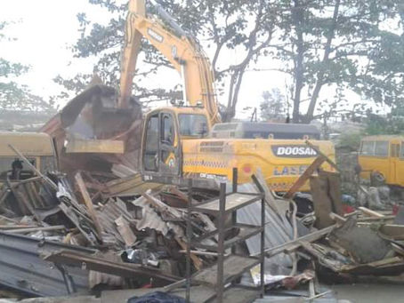 LASG Demolishes Illegal Shanties, Kiosks At Agege