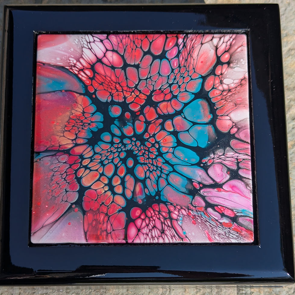 Thumbnail: Small Jewelry Box with Art Tile Lid