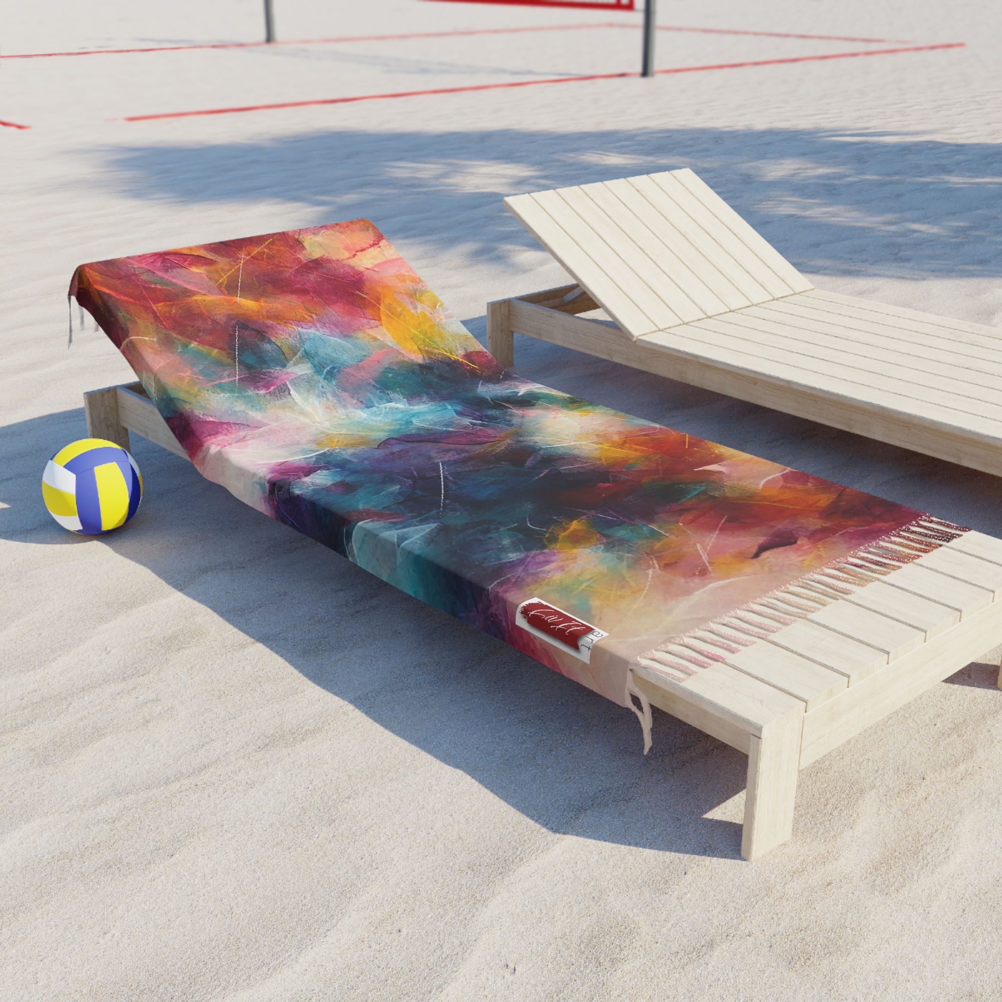 Colorful Boho Beach Towel - Vibrant Abstract Design for Summer Fun