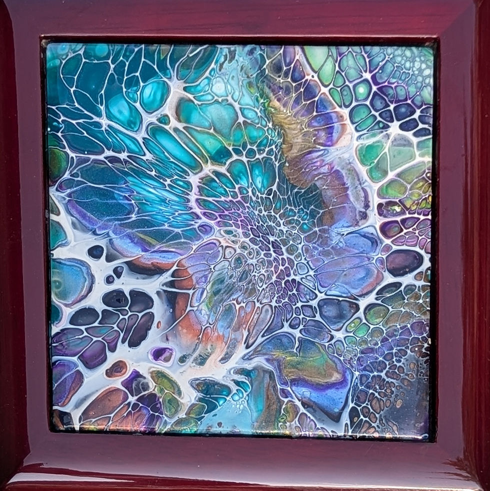 Thumbnail: Small Jewelry Box with Art Tile Lid