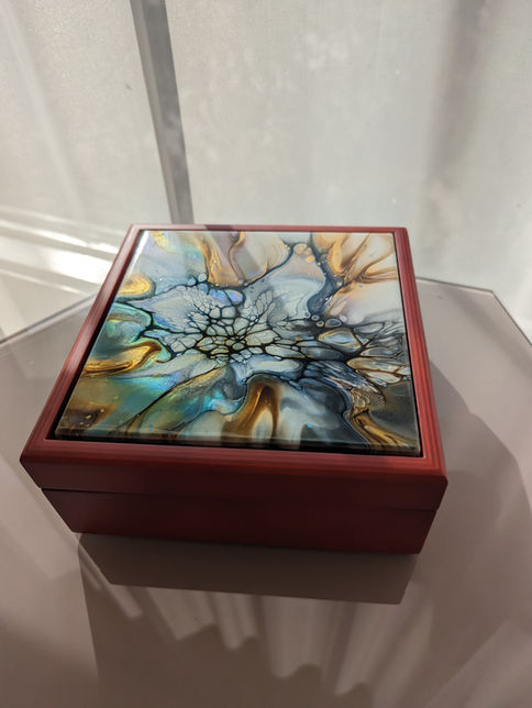 Jewelry boxes with Art Tile Lid by Galina Livit | LivItArt