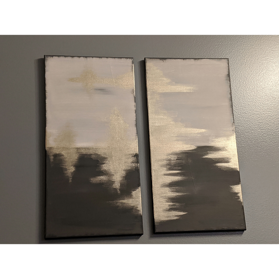 Thumbnail: Monochrome diptych,  12" x 24" each
