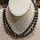 Thumbnail: Tanya - black pearl necklace with Swarovski crystal beads
