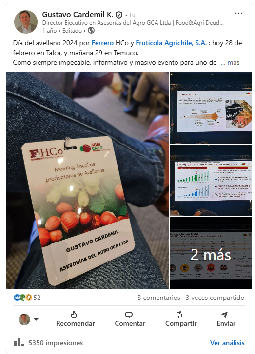 Visita Día del Avellano Agrichile Ferrero 2024