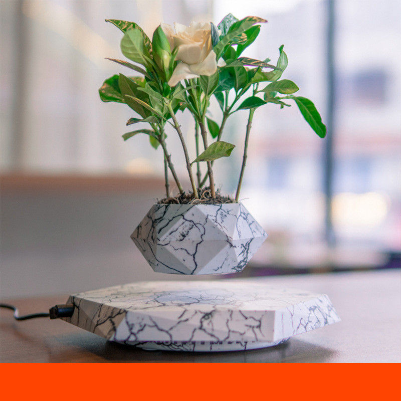 Miniatura: Nordic Modern Minimalist Maglev Marble Potted Plant
