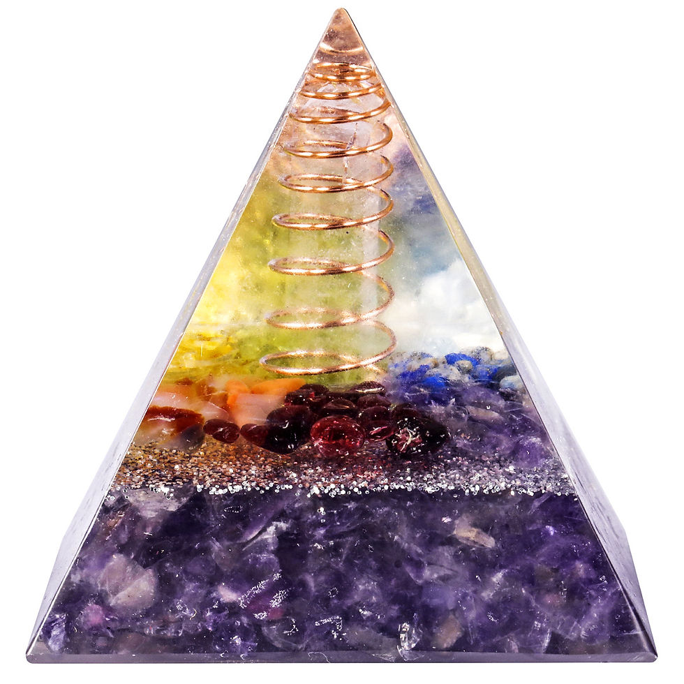 Miniatura: Natural Crystal Pyramid Winding Gravel Ornament