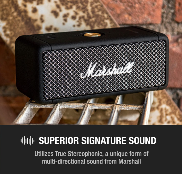 Thumbnail: Marshall Emberton II 20 Watt Wireless Bluetooth Portable Speaker (Black)