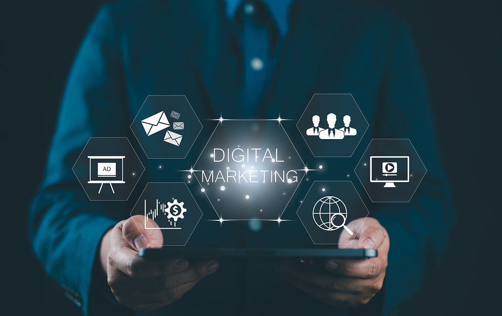 Digital marketing strategy concept. Commerce online sale, Website advertising agency, Busi