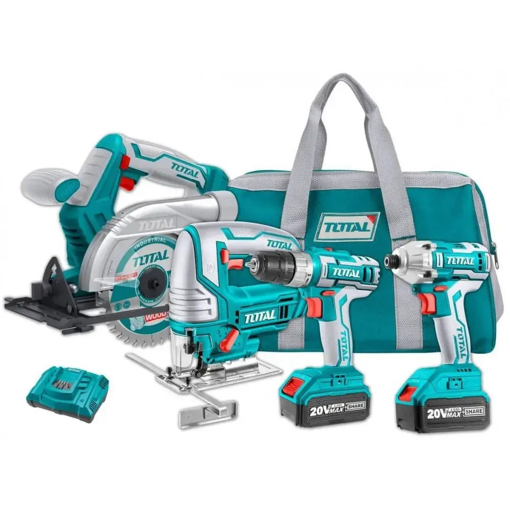 COMBO SIERRA CIRCULAR+SIERRA CALADORA+TALADRO+ BOLSO TCKLI2010