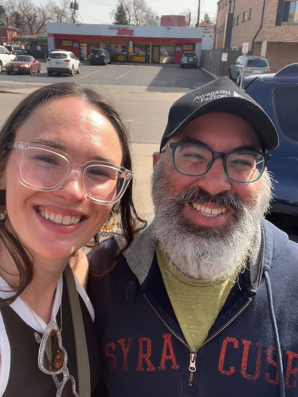 Running around Denver with Gregory to see all the prints possible after some coffee at Pablo's