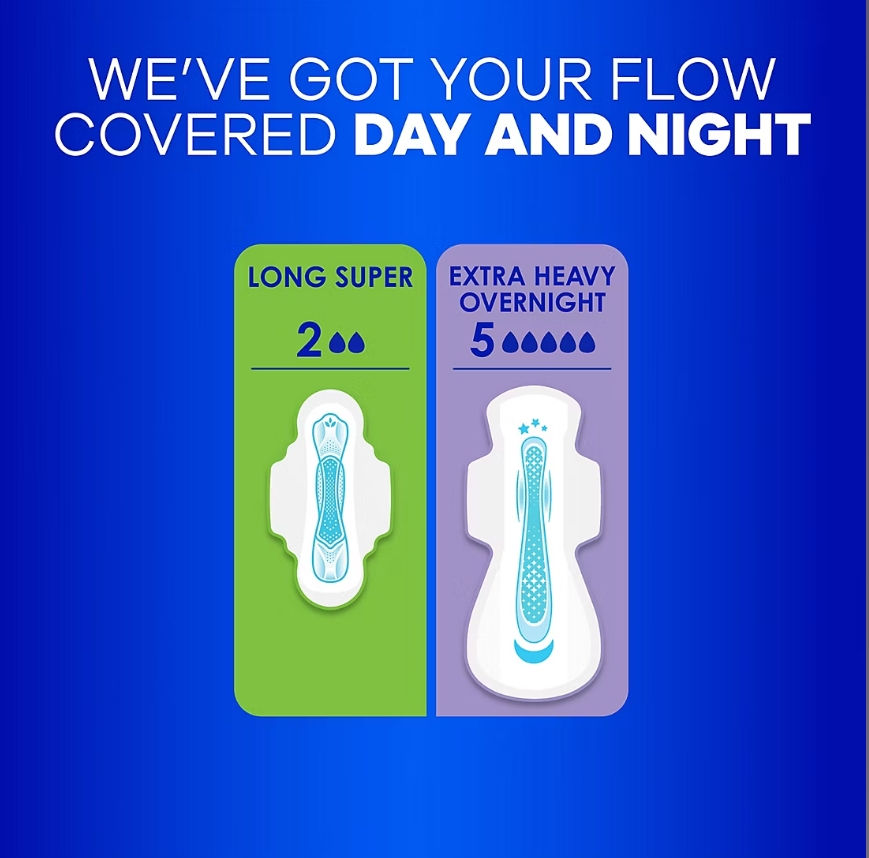 Thumbnail: Always Long and Super Size 2 Maxi Pads with Flexi-Wings, Unscented, 90 ct.
