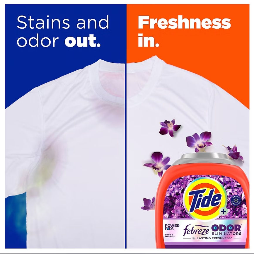 Thumbnail: Tide Power PODS with Febreze Odor Eliminators - Spring & Renewal, 72 ct.