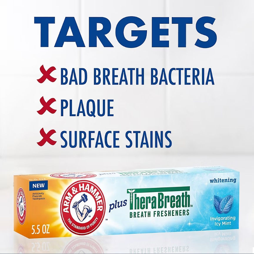 Thumbnail: Arm & Hammer Toothpaste Plus TheraBreath Breath Fresheners, Invigorating Icy Min