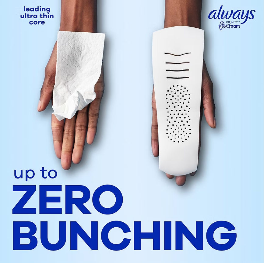 Thumbnail: Always Infinity Feminine Pads for Women, Flexfoam Pads with Wings, Heavy Absorbe
