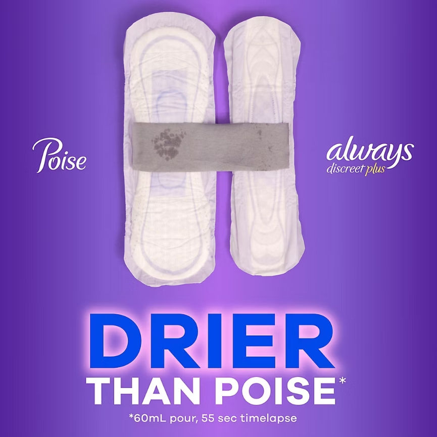 Thumbnail: Always Discreet Adult Incontinence Pads for Women, Heavy Absorbency, Long Length