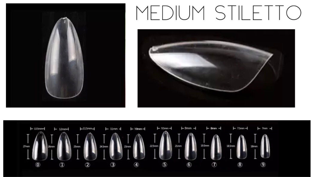 Full Cover Nail Tips - Stiletto