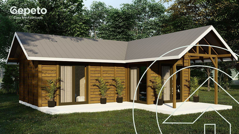 Miniatura: Modelo Visconde I de 43,25m²