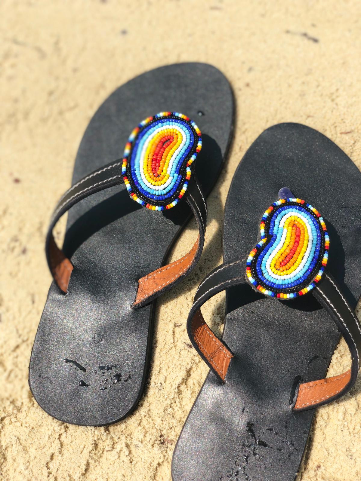 Rainbow gradient sandals