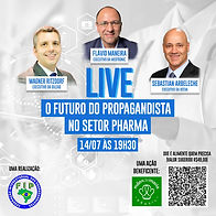 Flávio Maneira - Executivo da MEDTRONIC entrevista os dois profissionais renomados: Wagner Ritzdorf - Executivo da GILEAD e Sebastian Arbeleche - Executivo da VEEVA . O tema escolhido foi sobre "O Futuro do Propagandista no Setor Pharma".
A Live tem um objetivo maior, pois será uma ação beneficente em prol da Instituição Mãos de Maria. Participe, a doação é a partir do valor de um ticket.
Acesse www.youtube.com/channel/UCNmZgmKesfmd8jy4oEJTf7w