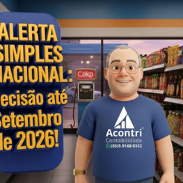 Empresas tem que aderir ao SIMPLES até setembro/2026. 